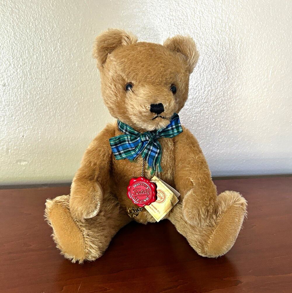 Vintage Hermann Teddy Original Bear West Germany 12" Jointed Mohair Plush 62/30